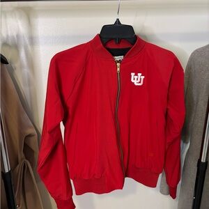 Albion Fit Red Bomber Jacket U of U